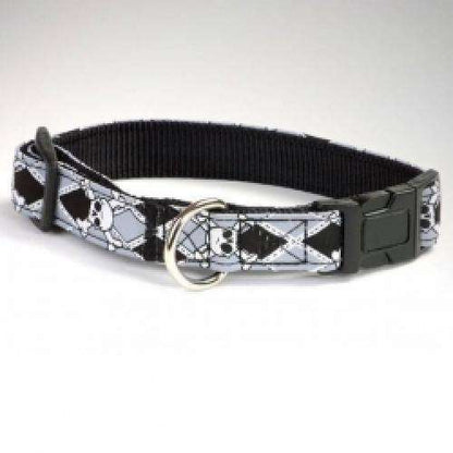 Hunter Halsband Krazy Skull – Verstellbares Nylon-Halsband mit Totenkopfmotiv